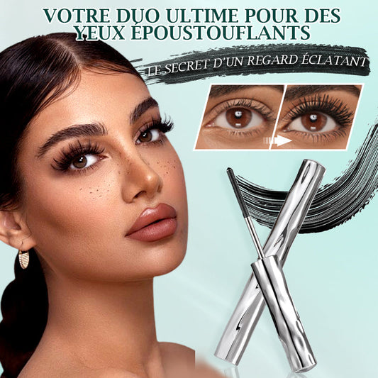 🔥 50 %  DE RÉDUCTION !! ✨💥Mascara Ultime 2-en-1 – Longueur Extrême & Courbure Parfaite!