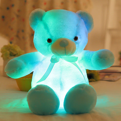 Ours en peluche doux avec lumières LED colorées