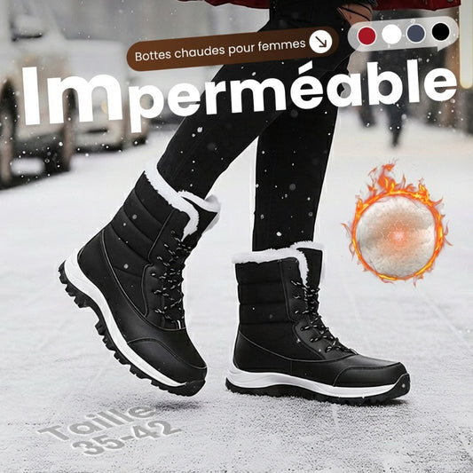 📢 60% de réduction !!!🔥 Bottes d’hiver imperméables & ultra-chaudes pour femmes – élégantes, antidérapantes & respirantes ! ❄️👢