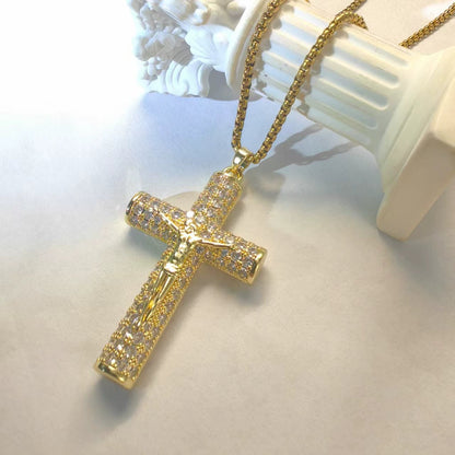 📢📢64 % de réduction !!!  💖✝️Collier pendentif crucifix Jésus