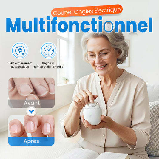 🔥Offres de Noël✨ Ponceuse à Ongles Auto - 3 Vitesses Réglables, Silencieuse, LED Integrée pour Soin Précise 💅✨