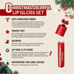 🎅Soldes de Noël 49 % de réduction💄✨ Coffret de gloss de Noël – 6 couleurs