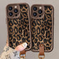 Coque à Imprimé Léopard pour iPhone avec Cordon