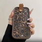 Coque à Imprimé Léopard pour iPhone avec Cordon