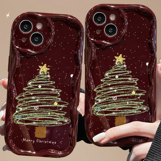 Coque de téléphone à thème de Noël avec lanière