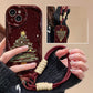 Coque de téléphone à thème de Noël avec lanière