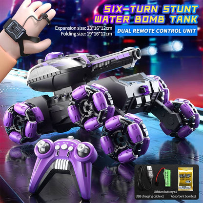 🤖 50% DE RÉDUCTION! ✨ CHAR 6X6 TÉLÉCOMMANDÉ - Transformation Rapide & Mode Combat, Moteur Puissant avec LED, Pour Enfants 8-12 Ans - Livraison Gratuite 🎁⚡