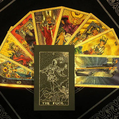 Cartes de Tarot « Witchy Cauldron » en Rose Gold avec Livre Guide