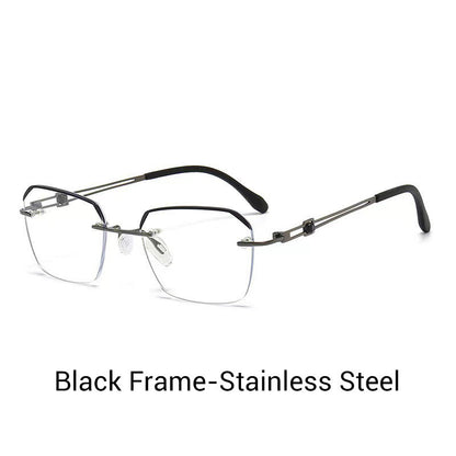 🔥 🔥 51 % DE RÉDUCTION !! ✨Lunettes à la mode HD à monture invisible 0°Anti-lumière bleue