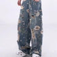 Jean en denim large et déchiré pour femme