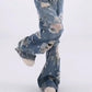 Jean en denim large et déchiré pour femme