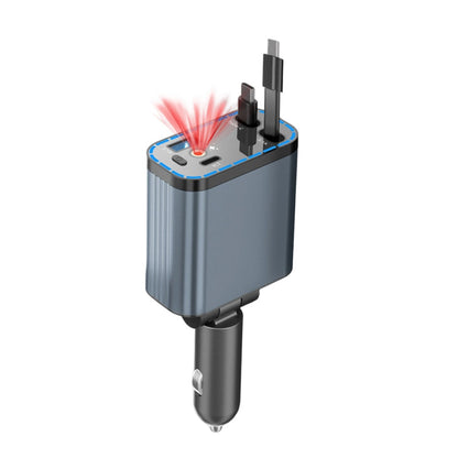 Chargeur de voiture ultra-rapide avec câbles rétractables et ambiance lumineuse étoilée