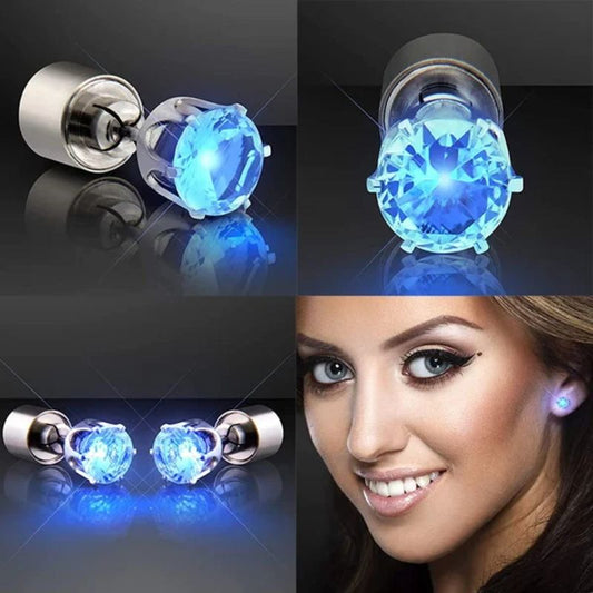 Boucles d'oreilles couronne lumineuses LED élégantes