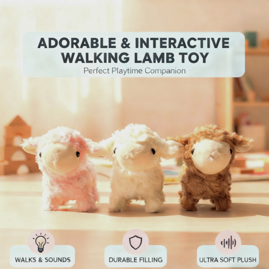 Adorable jouet interactif en forme d'agneau qui marche