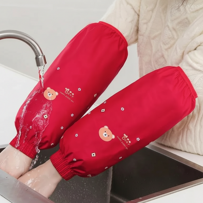 Manchettes de protection imperméables et anti-huile avec joli ourson