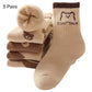 Chaussettes Thermiques Épaisses à Motifs Jacquard de Dessin Animé pour Enfants