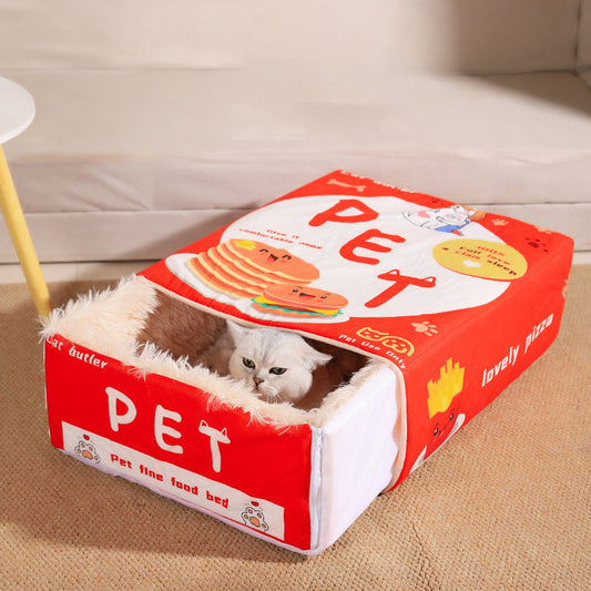 🐱 60% DE RÉDUCTION MAINTENANT ! 🔥 Lit pour Chat Fermé - Démontable & Chaud, Confort Optimal pour Votre Animal ✨