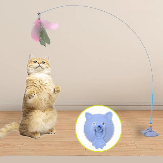 Jouet automatique pour chat avec ventouse puissante