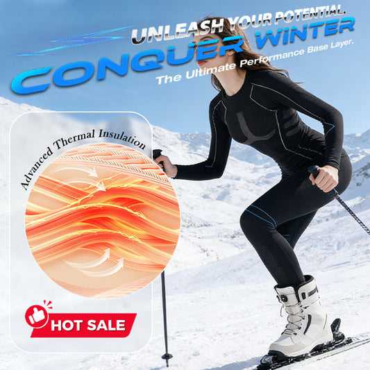 Ensemble de sous-vêtements thermiques à séchage rapide pour femmes, pour le sport