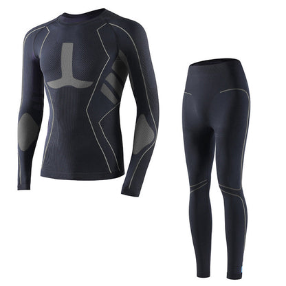 Ensemble de sous-vêtements thermiques à séchage rapide pour femmes, pour le sport