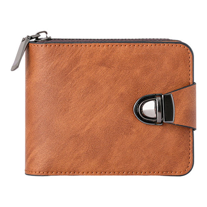 🔥 50 %  DE RÉDUCTION !! ✨🔥Portefeuille Vintage Compact à Fermeture Éclair pour Hommes