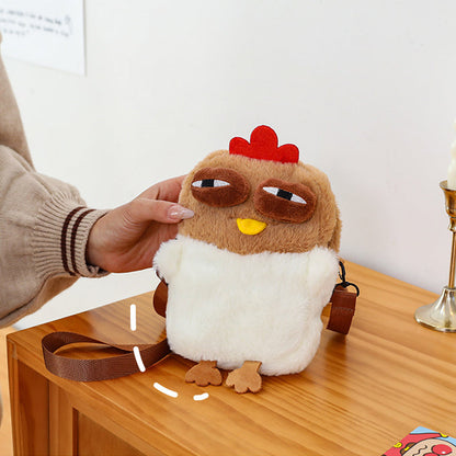 Sac rigolo style dessin animé en forme de poule