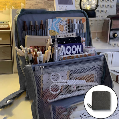 🔥Soldes exceptionnels 59 % DE RÉDUCTION💝✨Trousse à maquillage debout en tissu Oxford polyvalente et grande capacité