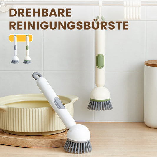 🌟ACHETEZ 2, OFFERT 1 ! ✨Brosse de nettoyage rotative avec long manche pour la vaisselle et les casseroles