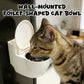 Gamelle murale pour chat en forme de toilette