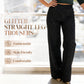 🔥 50 % DE RÉDUCTION !! ✨Pantalon droit pailleté taille haute
