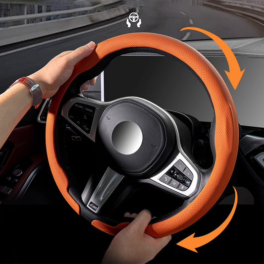 💖50% DE RÉDUCTION ! 🎉Housse universelle en cuir véritable pour volant de voiture