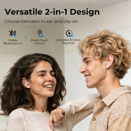 ✨Nouveaux arrivages - 50% de réduction✨Écouteurs sans fil à clipser et intra-auriculaires 2 en 1