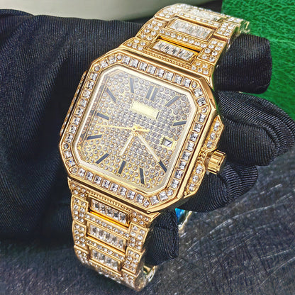 ⌚ 56% de réduction! ✨ Montre Carrée En Strass – Élégante, Brillante & Cadeau Parfait 💝