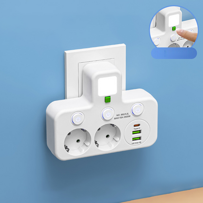 🔌 49% DE RÉDUCTION! 💡 Adaptateur Secteur UE 4 Prises – Interrupteurs Indépendants, Design Compact & Sécurité Maximale 🏠