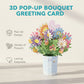 Carte de vœux bouquet pop-up 3D