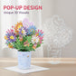 Carte de vœux bouquet pop-up 3D